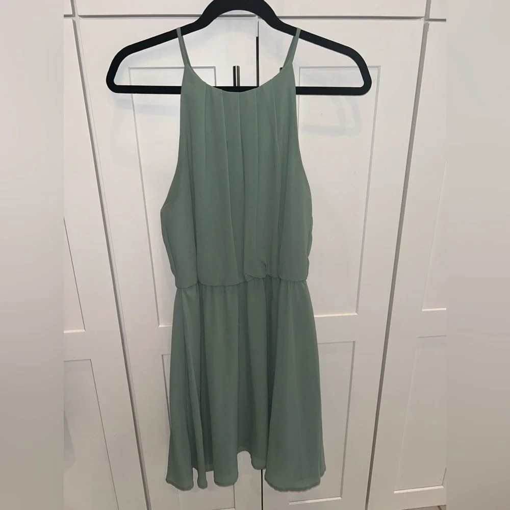 Sage green Dress size large - Picture 3 of 5